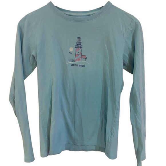 Life is Good light house long sleeve blue XS classic fit - Picture 1 of 5
